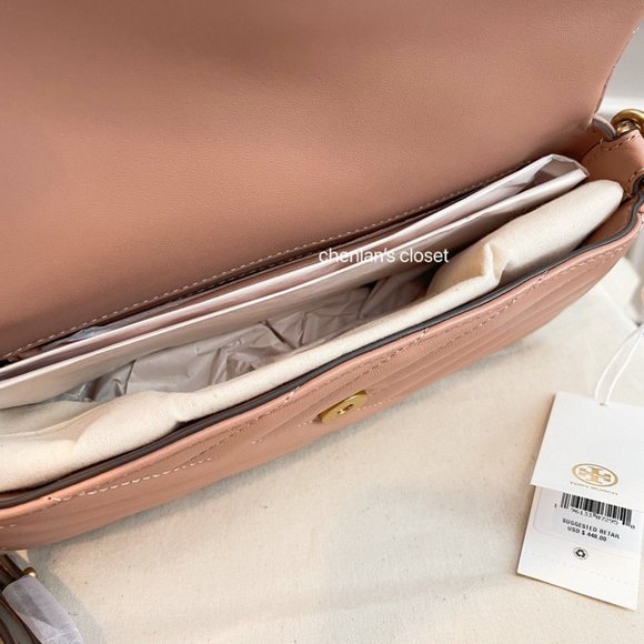 🌸NeW! 🔥 Tory Burch Kira Chevron Small Flap Shoulder Bag - Picture 11 of 17